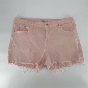 Old Navy Pink Boyfriend Cut Off Jean Shorts Size 16 Women’s
